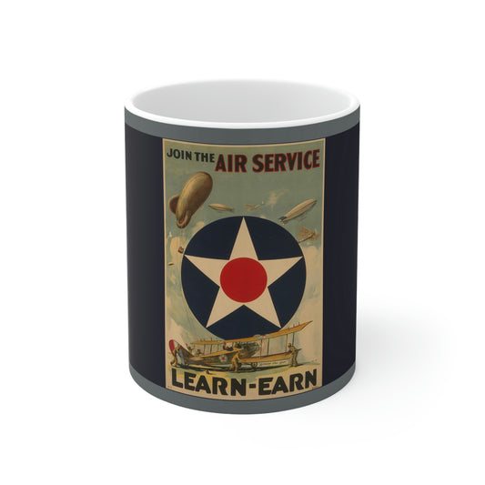 Coffee Mug, Historical Coffee Cup, Air Service Coffee Mug 11oz