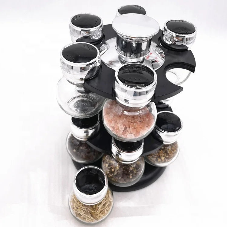 Glass Spice Jar Set